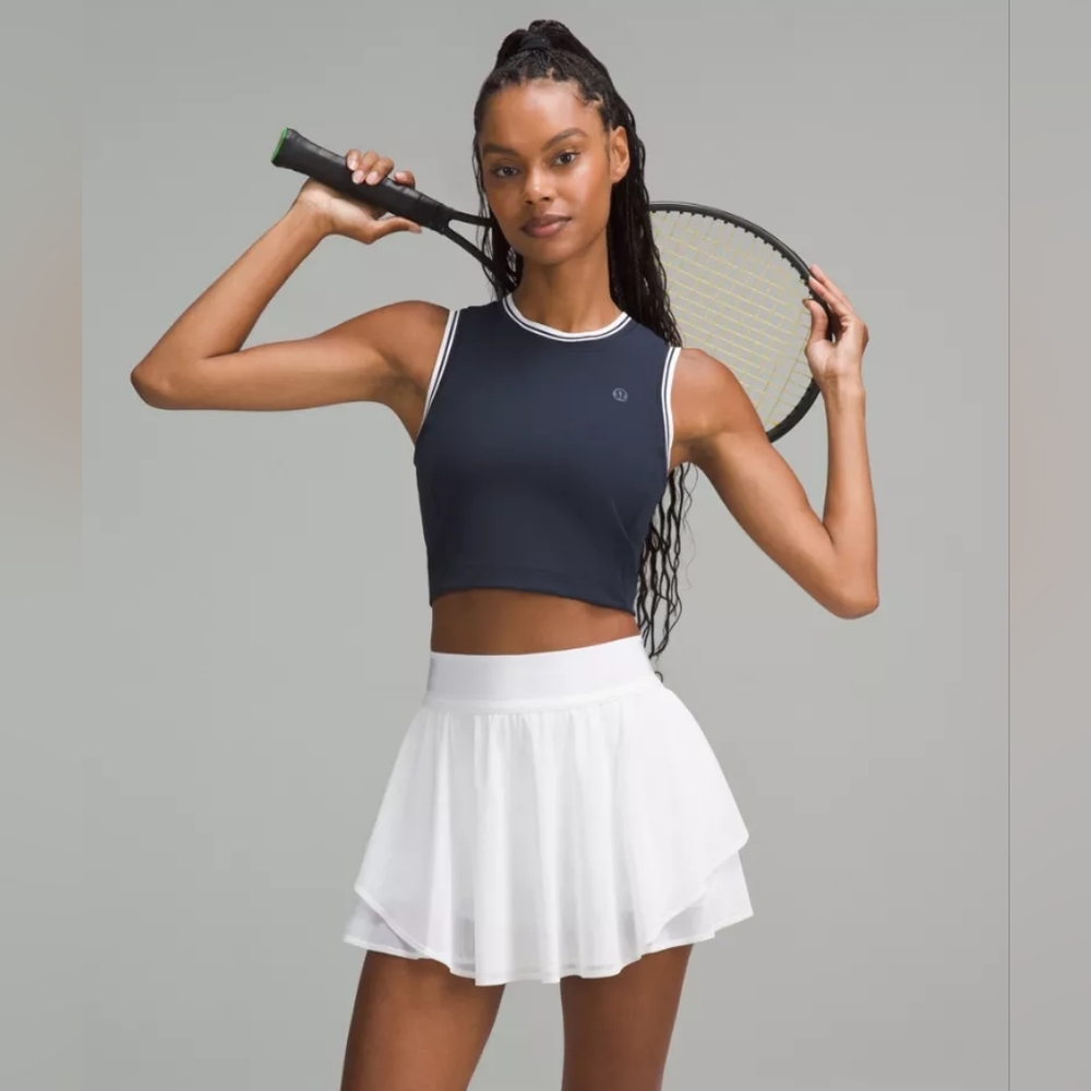 Varsity Scoop-Neck Crop Tennis Tank
